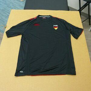 Umbro Germany Soccer Jersey Mens Large Black Red Embroidered Crest Football